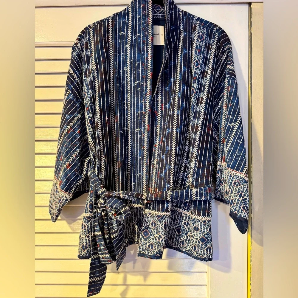 Lucky Brand Embroidered kimono Style Jacket - Picture 2 of 9